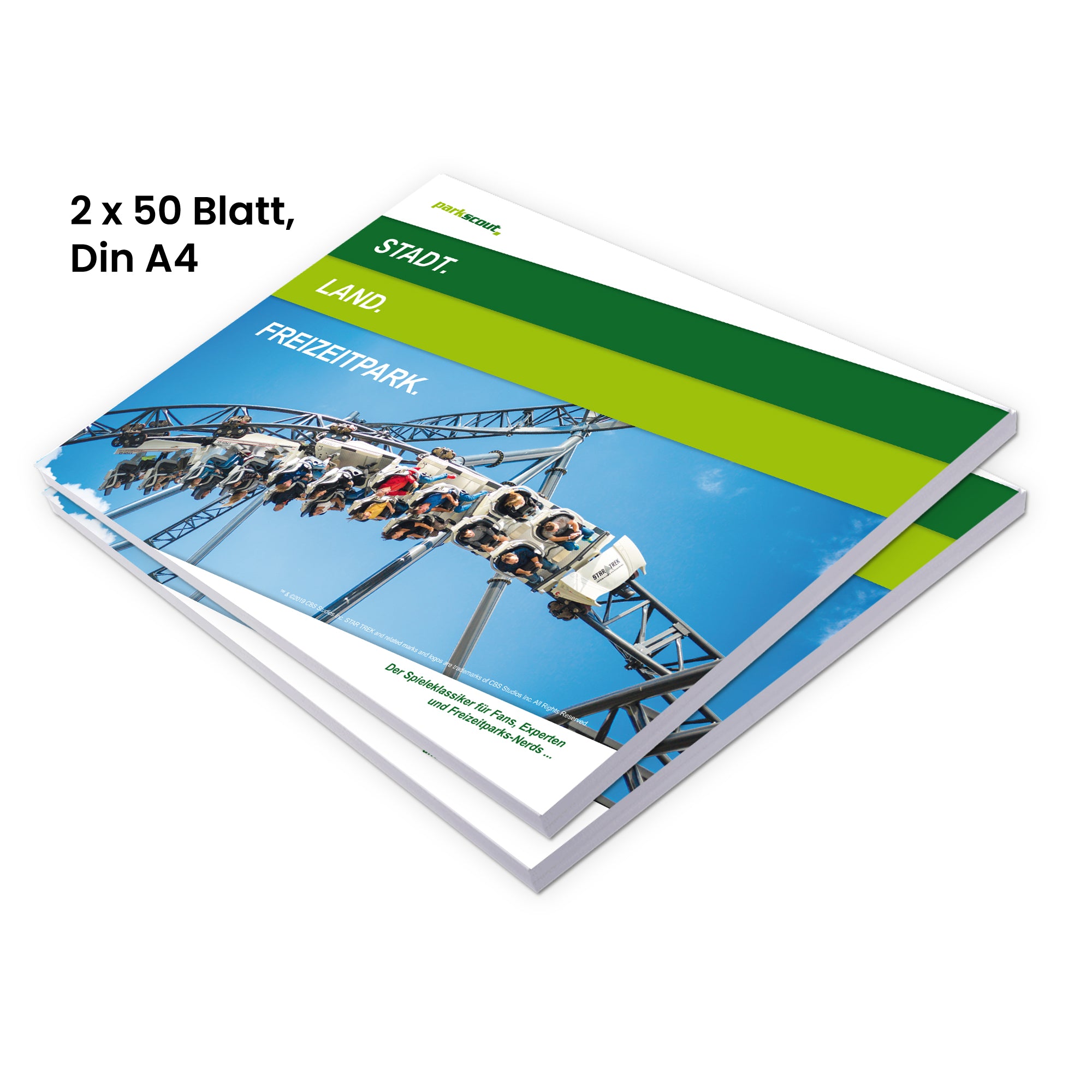 Set of 2 - City. Country. Amusement Park. DIN A4
